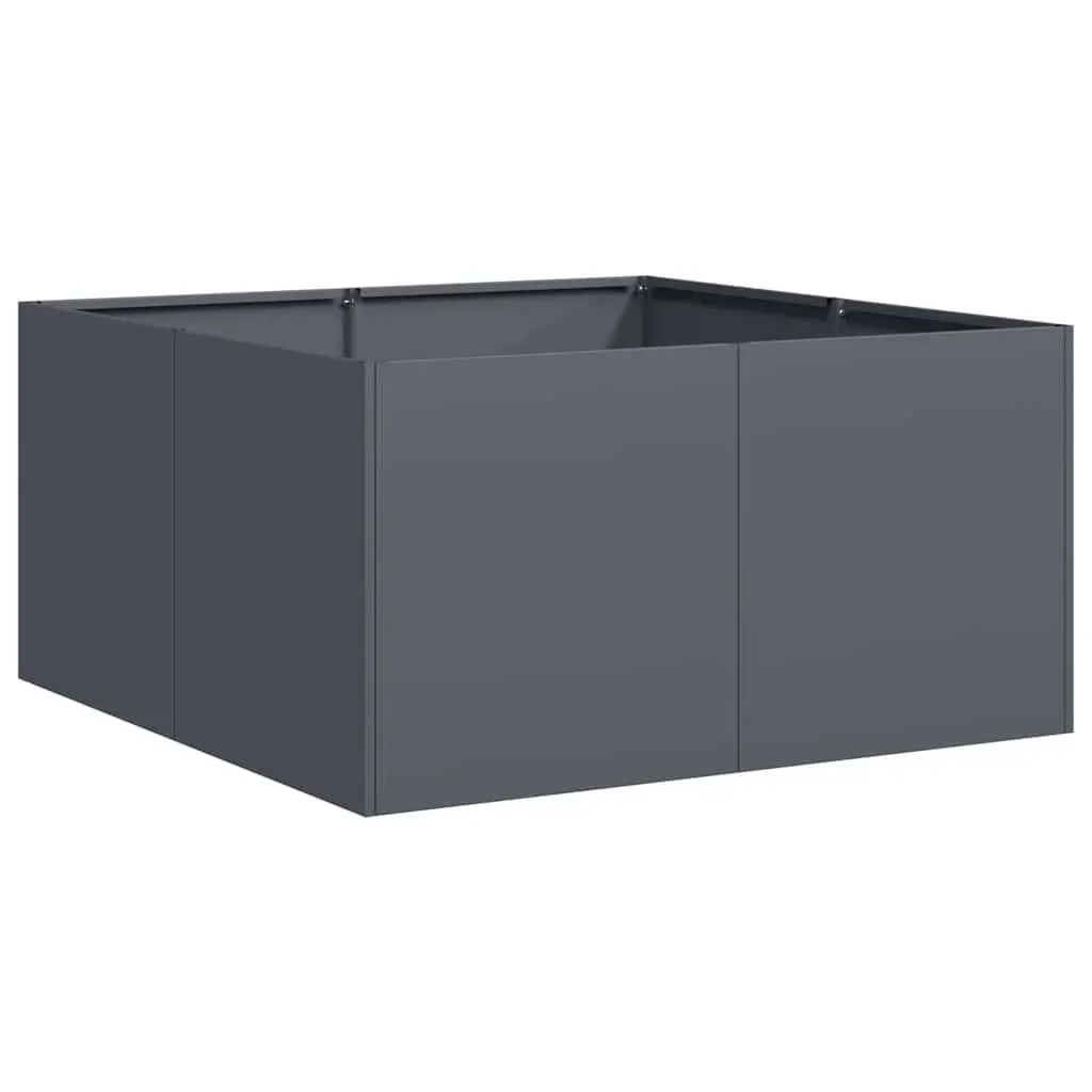 Raised Garden Planter Box Cold-rolled Steel 80x80x40cm Anthracite