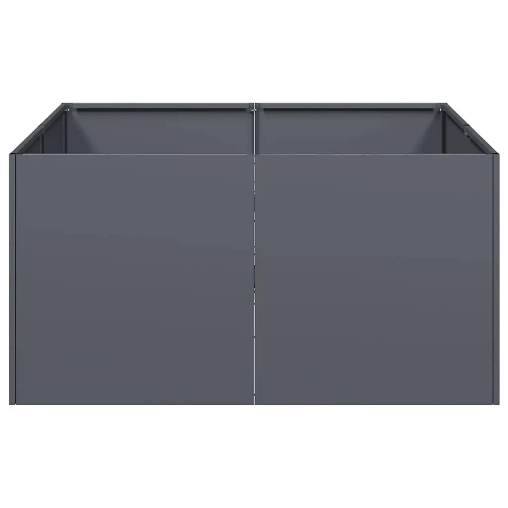 Raised Garden Planter Box Cold-rolled Steel 80x80x40cm Anthracite