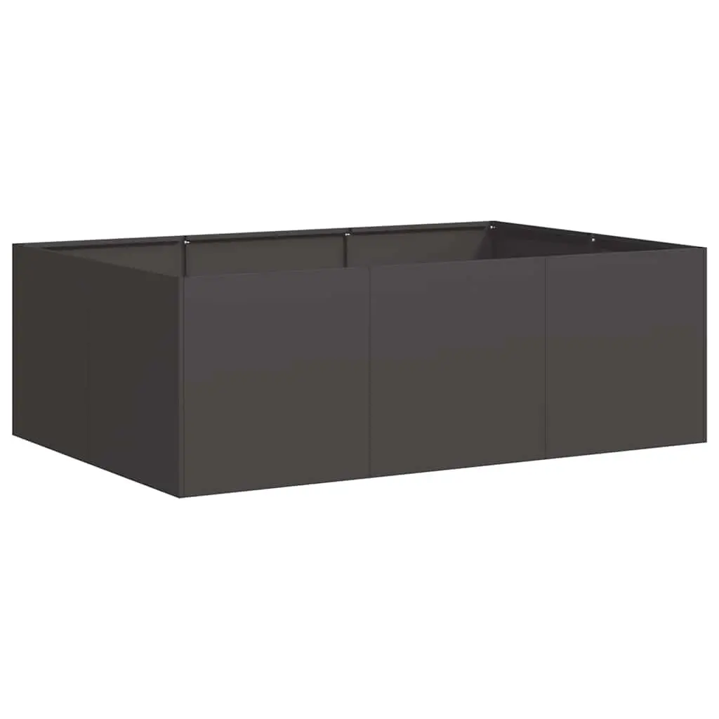 Black Steel Planter Box 120x80x40 cm