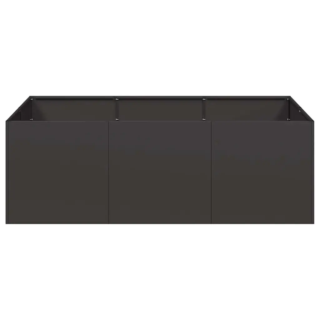Black Steel Planter Box 120x80x40 cm