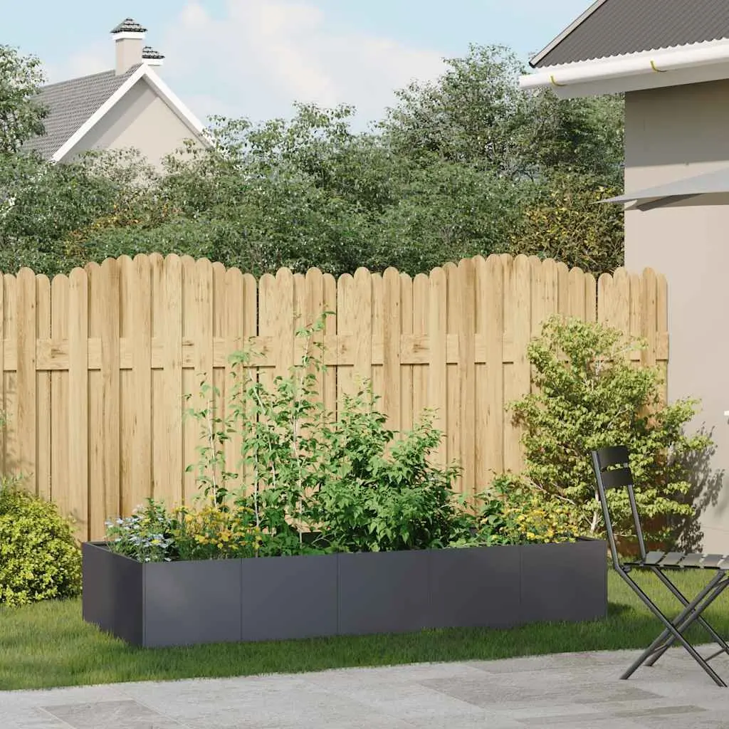 Raised Garden Planter Box Cold-Rolled Steel 200x80x40cm Anthracite