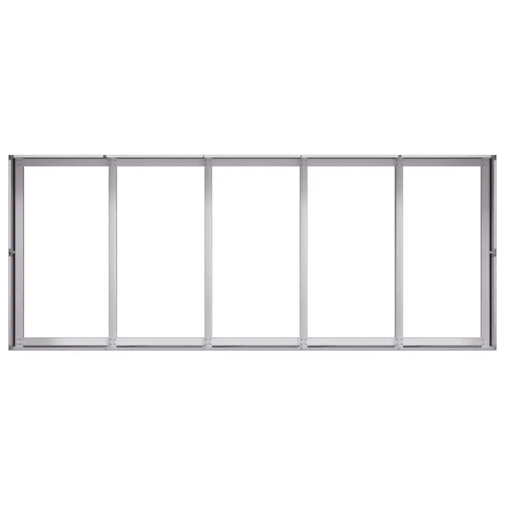 Raised Garden Planter Box Galvanised Steel 200x80x40cm Silver