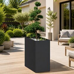 Durable Steel Planter Box 40x80x80 cm Black Raised Bed