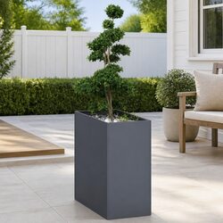 Sturdy Anthracite Raised Planter Box 40x80x80cm Steel