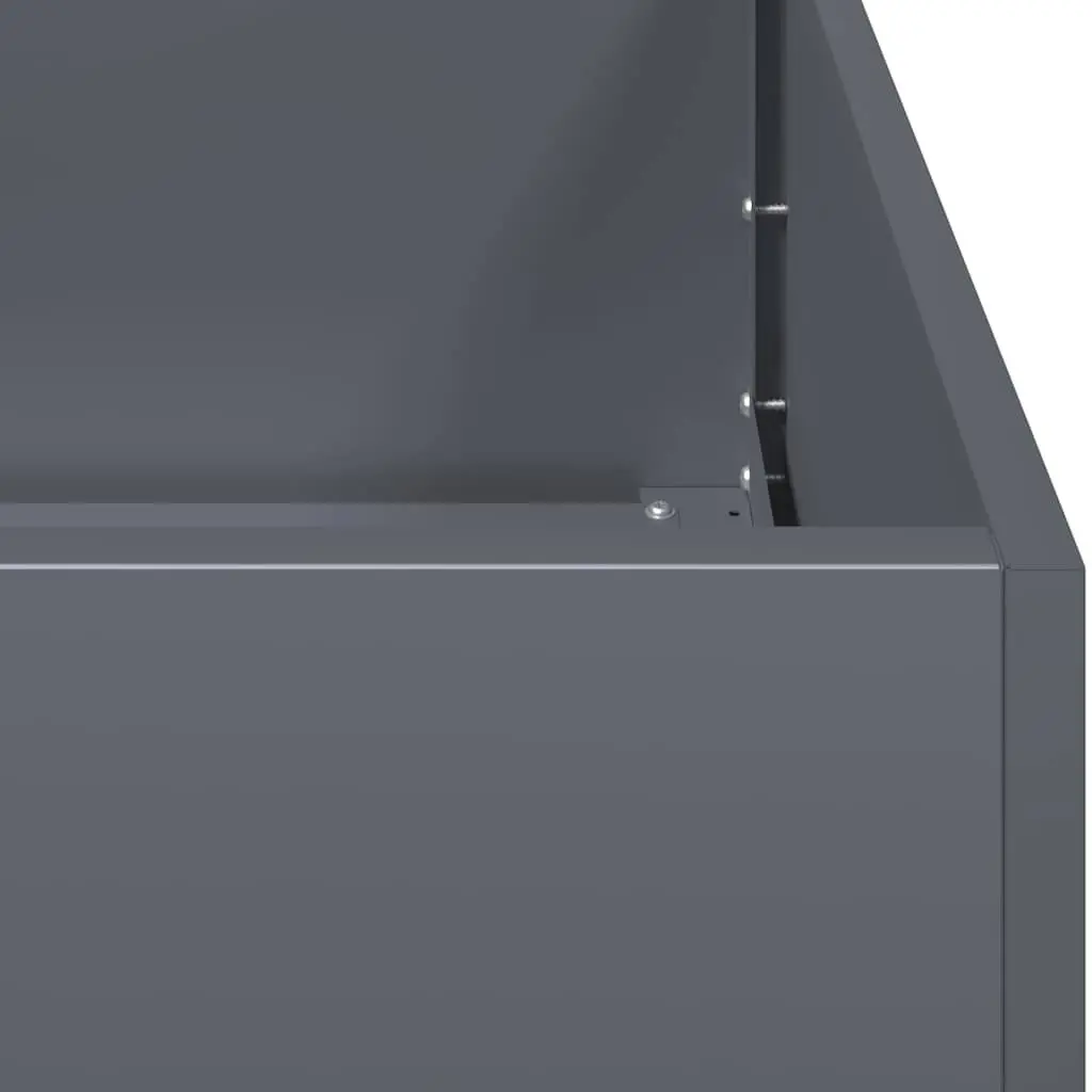 Raised Garden Planter Box Steel 40x80x80cm Anthracite