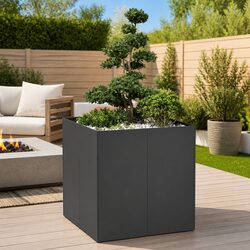 Durable Steel Planter Box 80x80x80cm for Your Garden