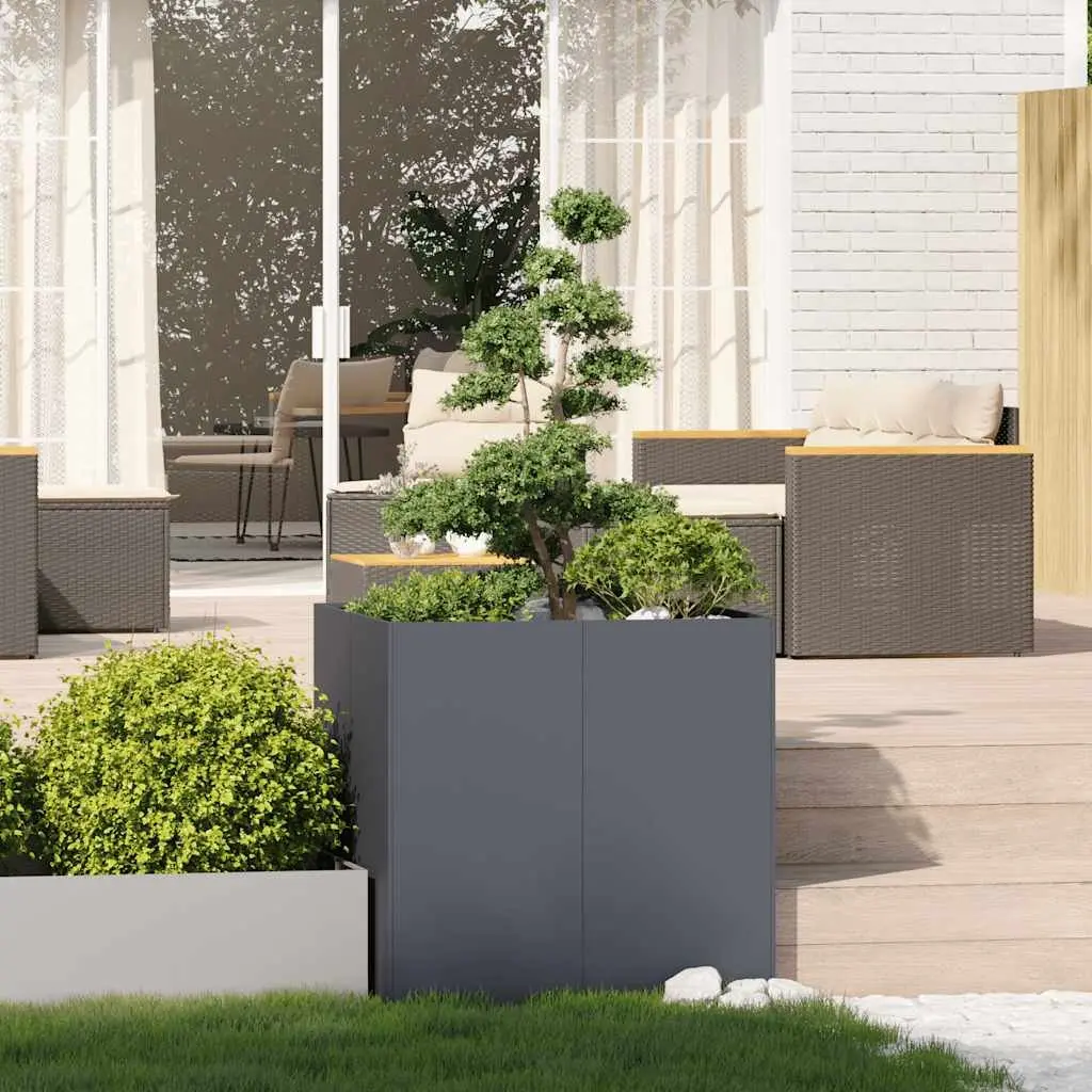 Steel Planter Box Cold-Rolled Steel 80x80x80 cm Anthracite