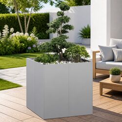 Durable Galvanised Steel Planter 80x80x80 cm Raised Bed