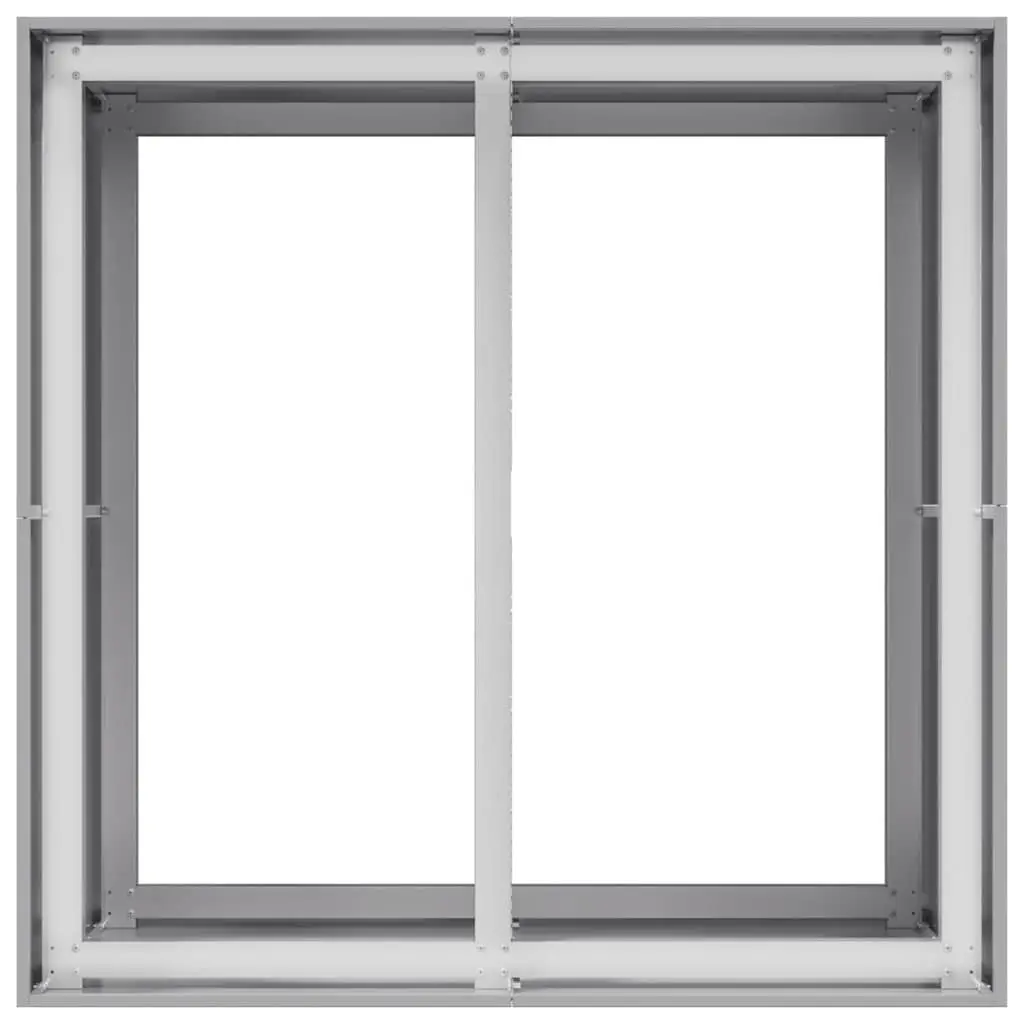 Galvanised Steel Planter 80x80x80 cm Silver