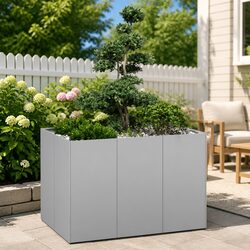 Durable Galvanised Steel Raised Garden Bed 120x80x80 cm