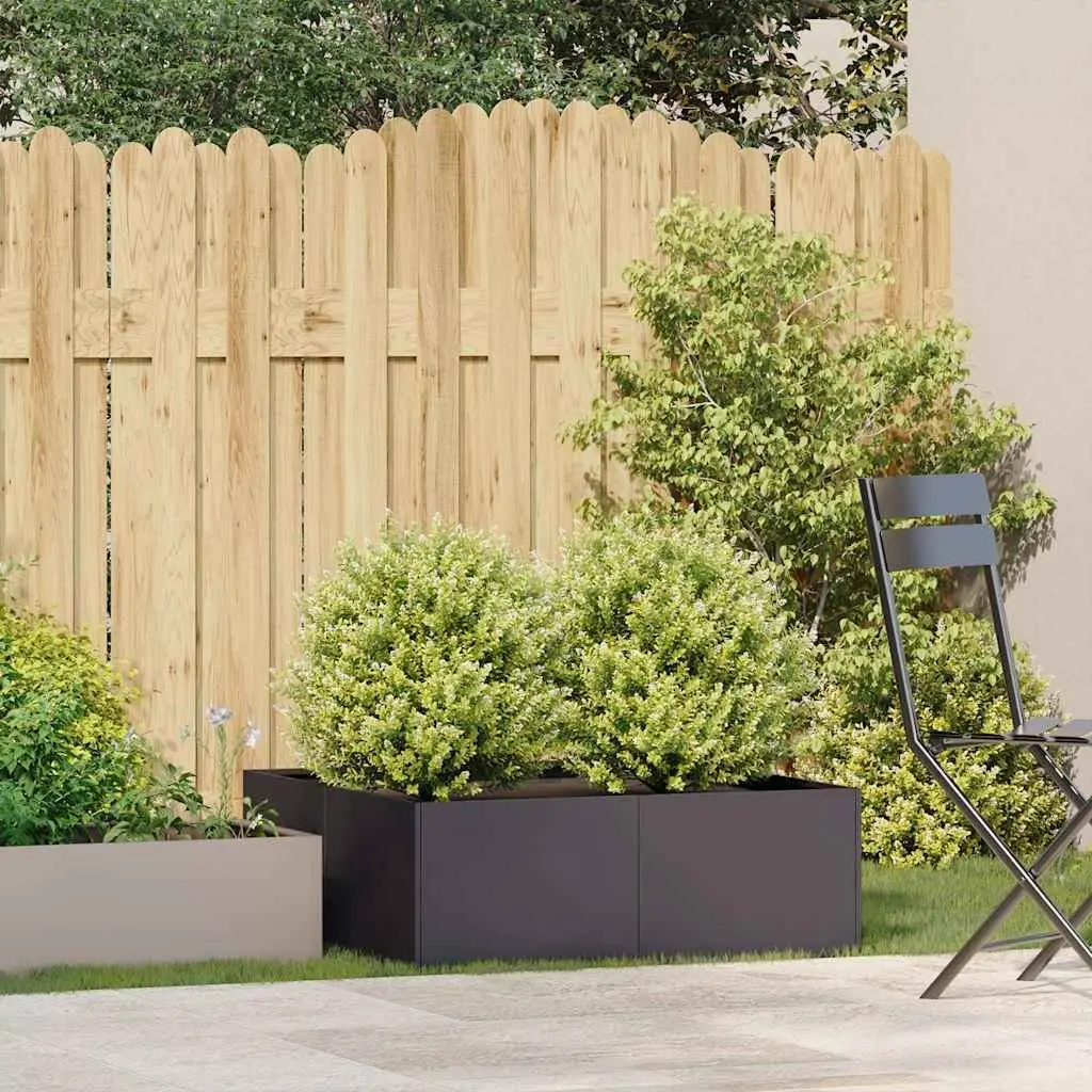Steel Planter Box Cold-rolled Steel 80x80x30cm Black