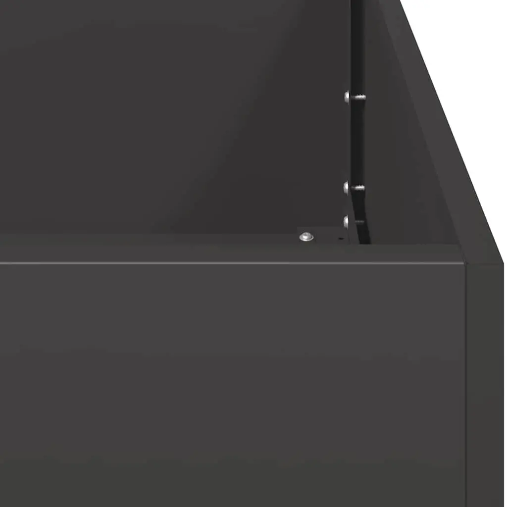 Steel Planter Box Cold-rolled Steel 100x100x80 cm Black