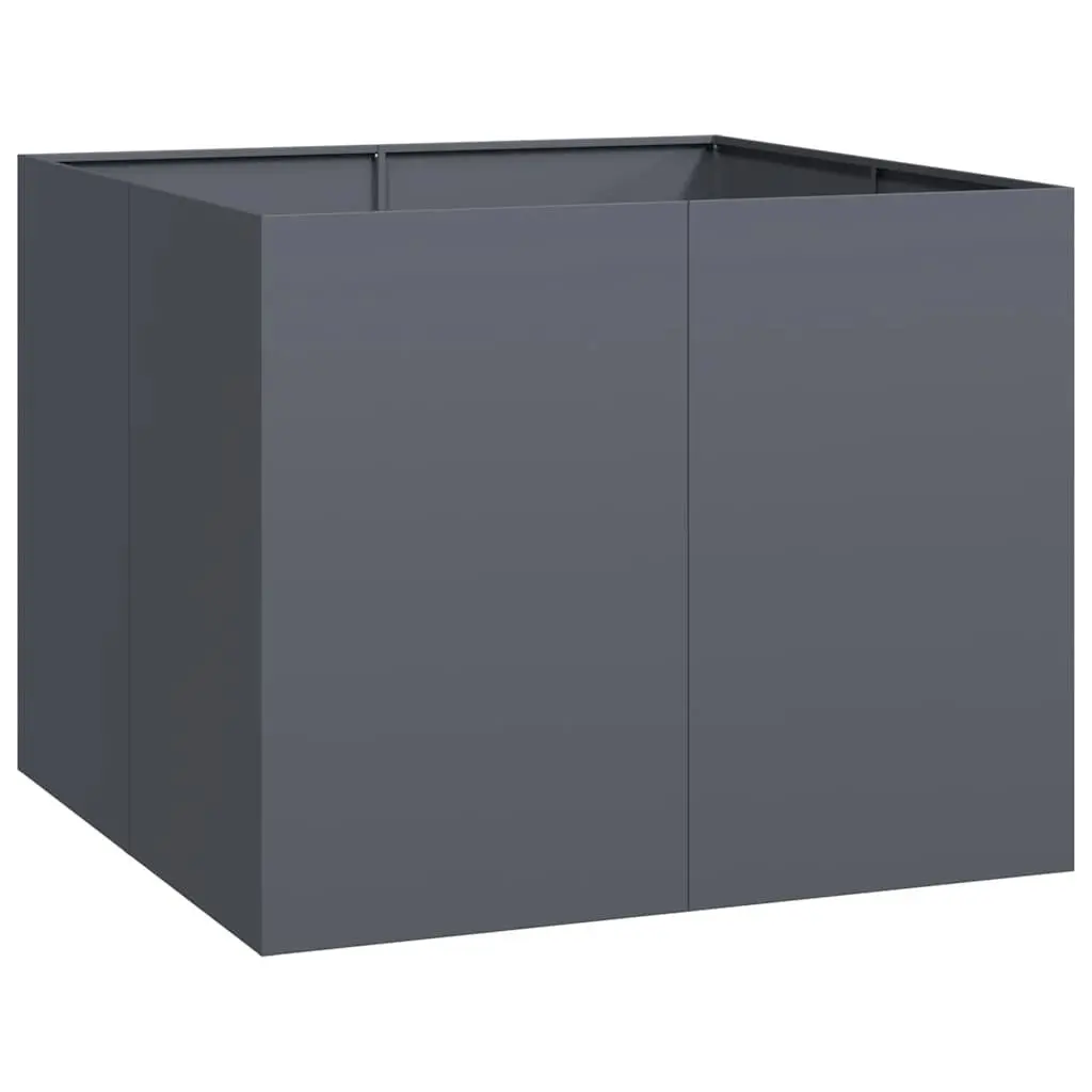 Steel Raised Planter Box Cold-rolled Steel 100L x 100W x 80H cm Anthracite