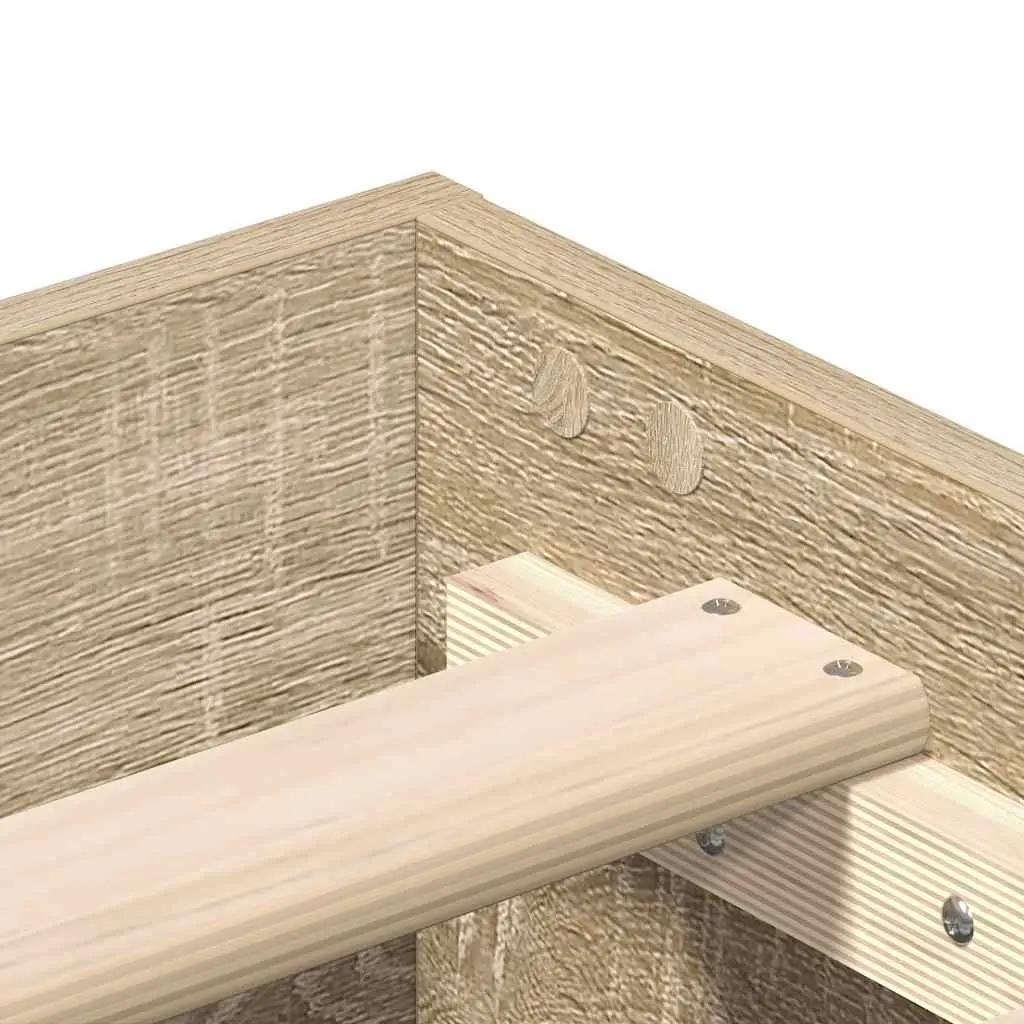 Bed Frame No Mattress 135x190 cm Double Size Bedroom Furniture Engineered Wood