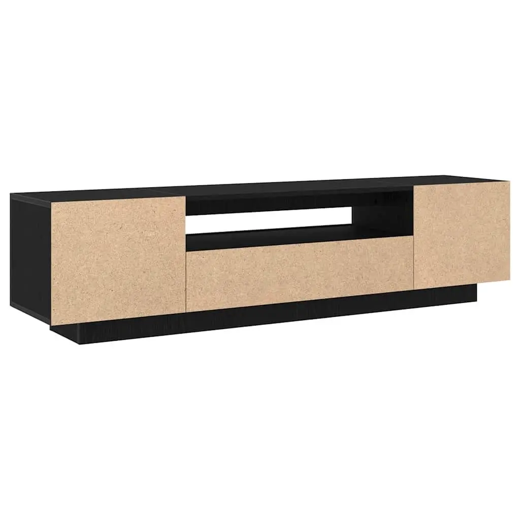 TV Cabinet Engineered Wood 160x35x40cm Black