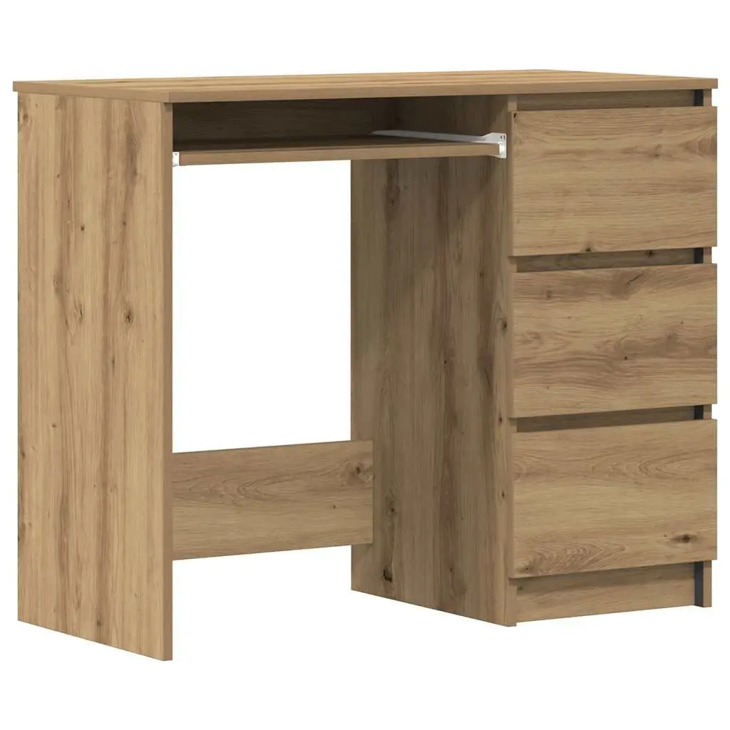 Office Desk Engineered Wood 90x45x76cm Brown