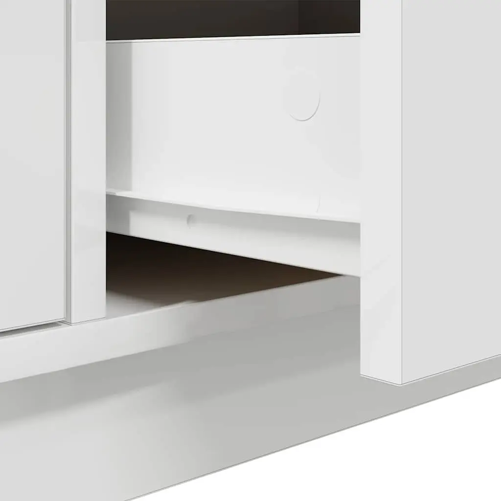 TV Cabinet Engineered Wood 100 x 41 x 50 cm White with RGB LED Lights