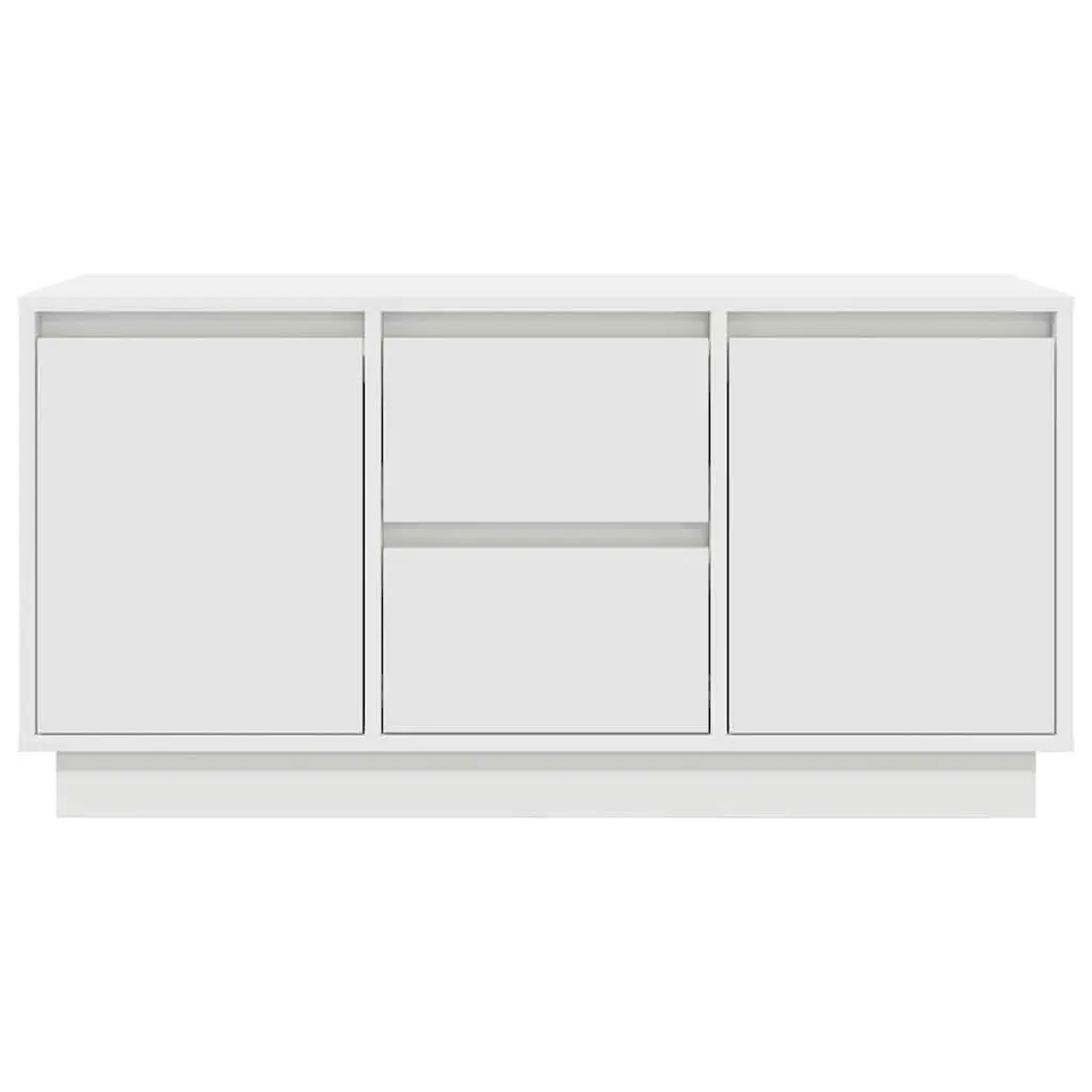 TV Cabinet Engineered Wood 100 x 41 x 50 cm White with RGB LED Lights
