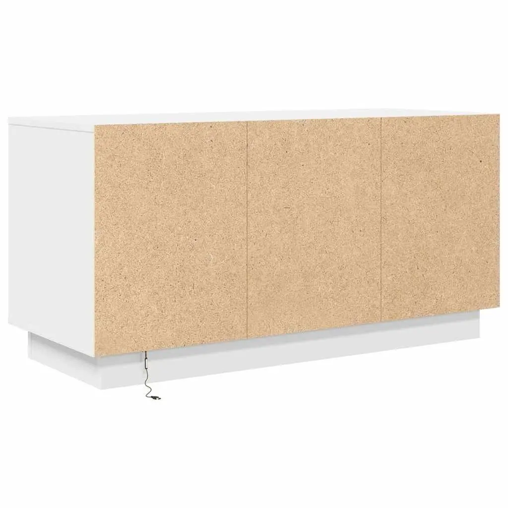 TV Cabinet Engineered Wood 100 x 41 x 50 cm White with RGB LED Lights