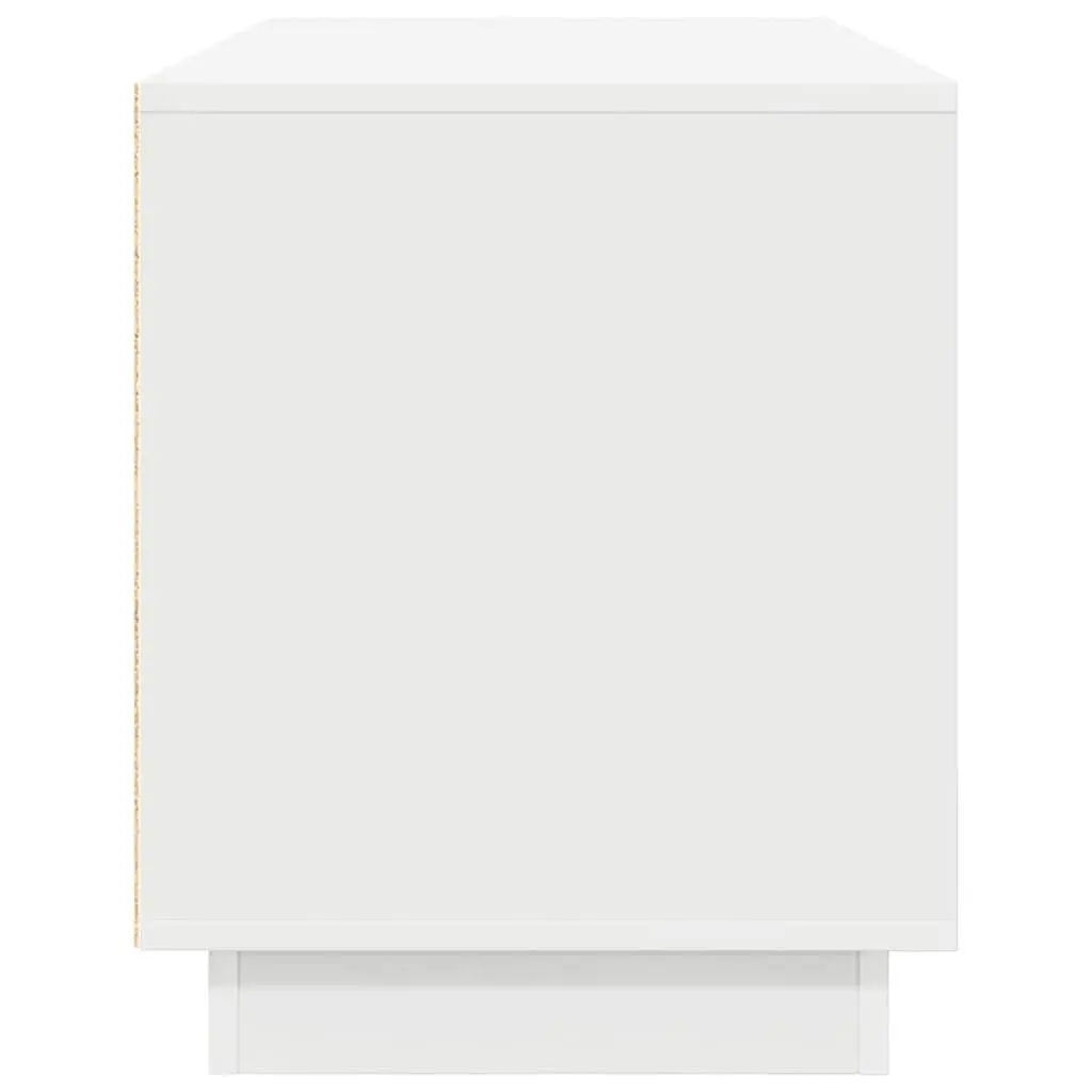 TV Cabinet Engineered Wood 100 x 41 x 50 cm White with RGB LED Lights