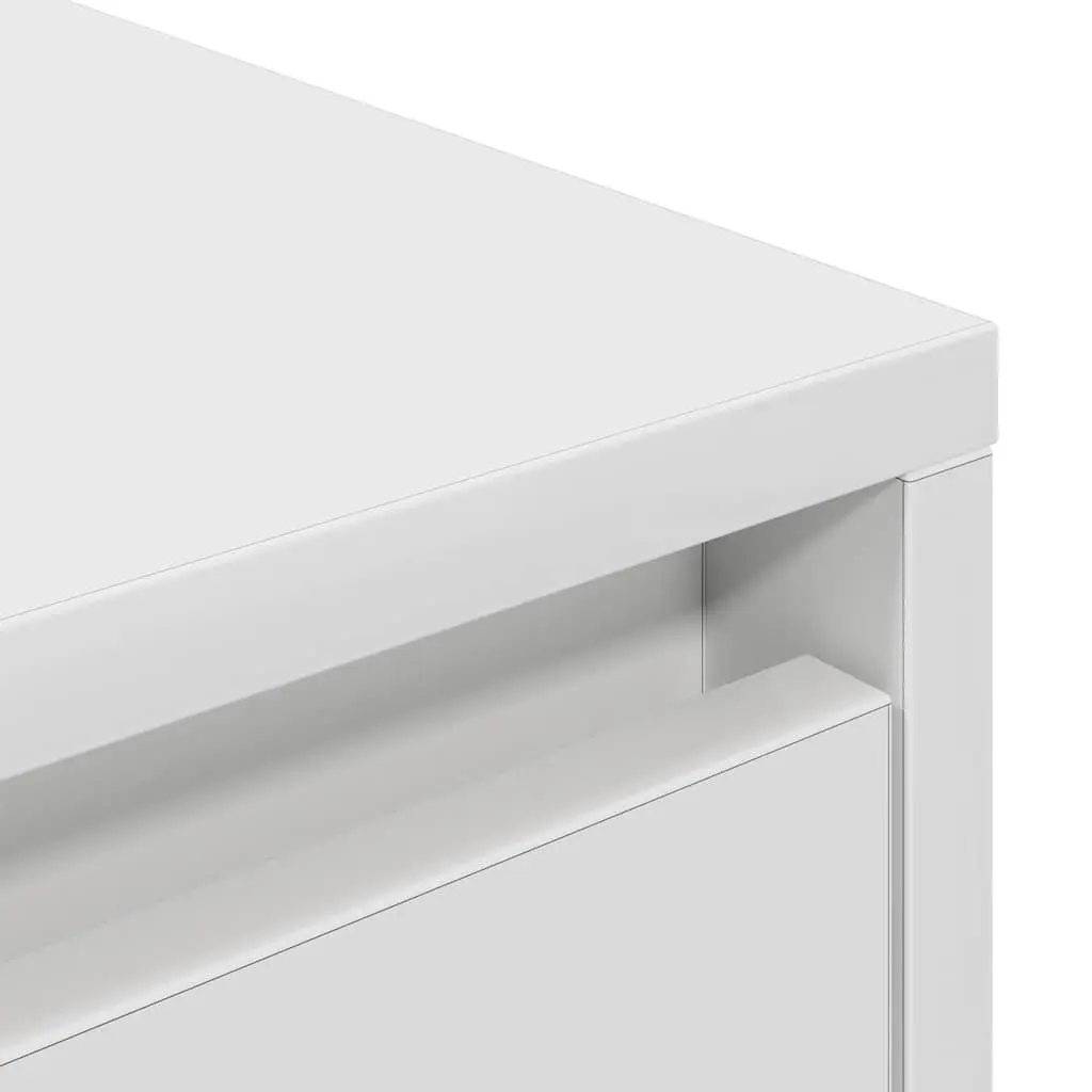 TV Cabinet Engineered Wood 100 x 41 x 50 cm White with RGB LED Lights