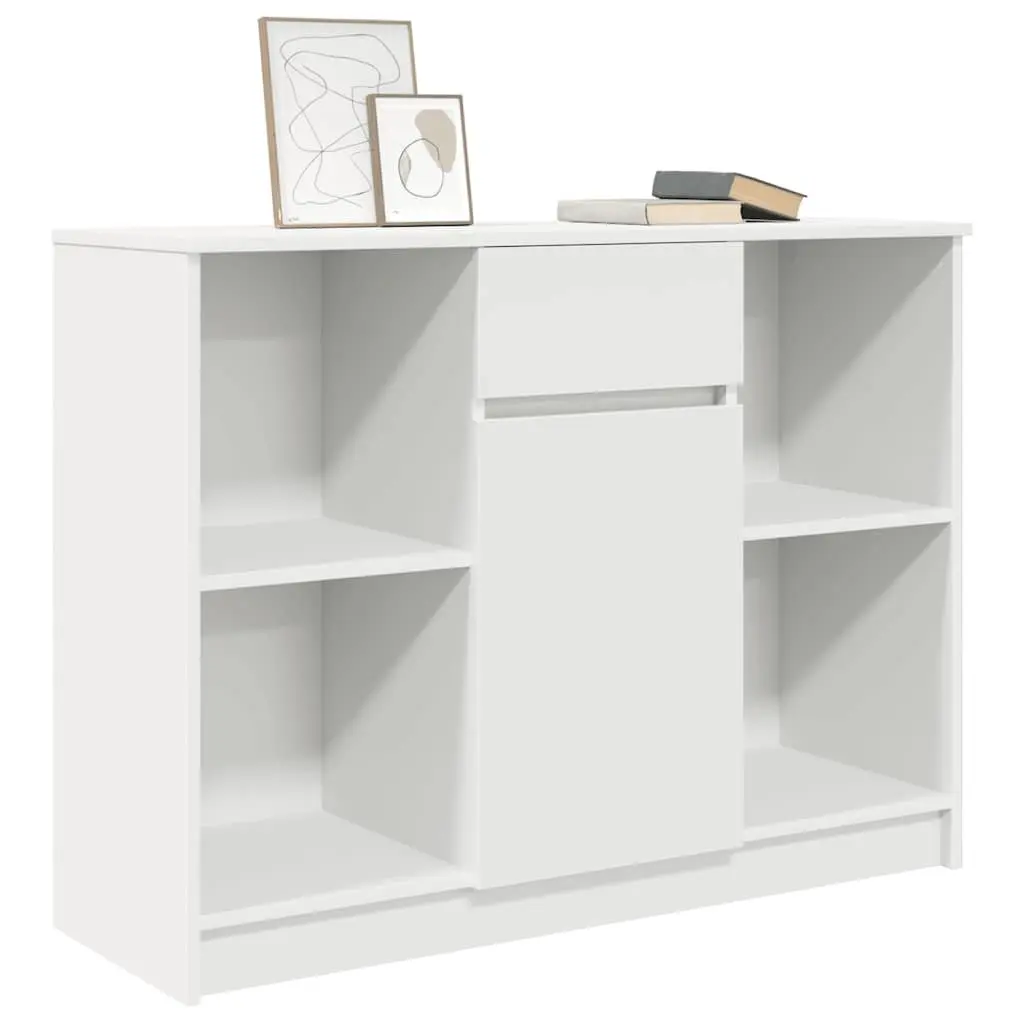 White Sideboard Cabinet with Drawer Storage