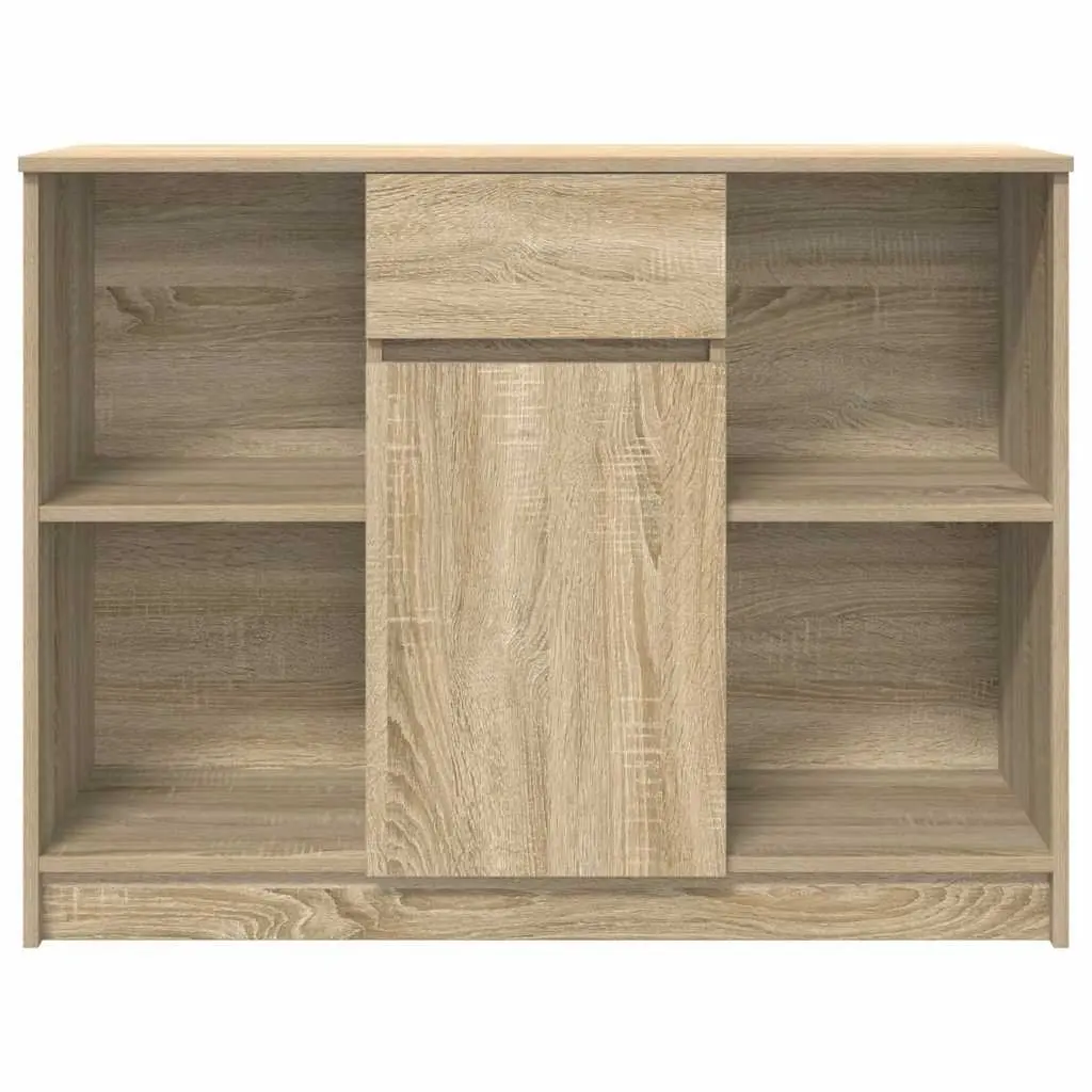 Brown Engineered Wood Sideboard Cabinet with Drawer