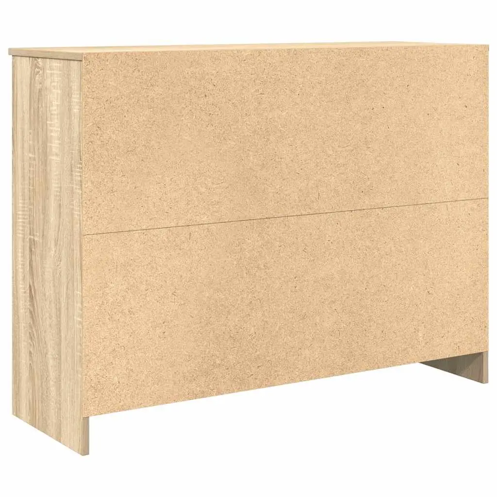 Brown Engineered Wood Sideboard Cabinet with Drawer