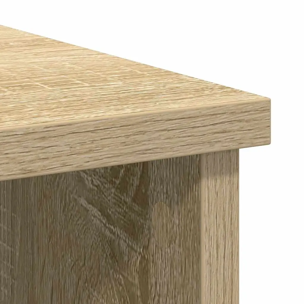 Brown Engineered Wood Sideboard Cabinet with Drawer
