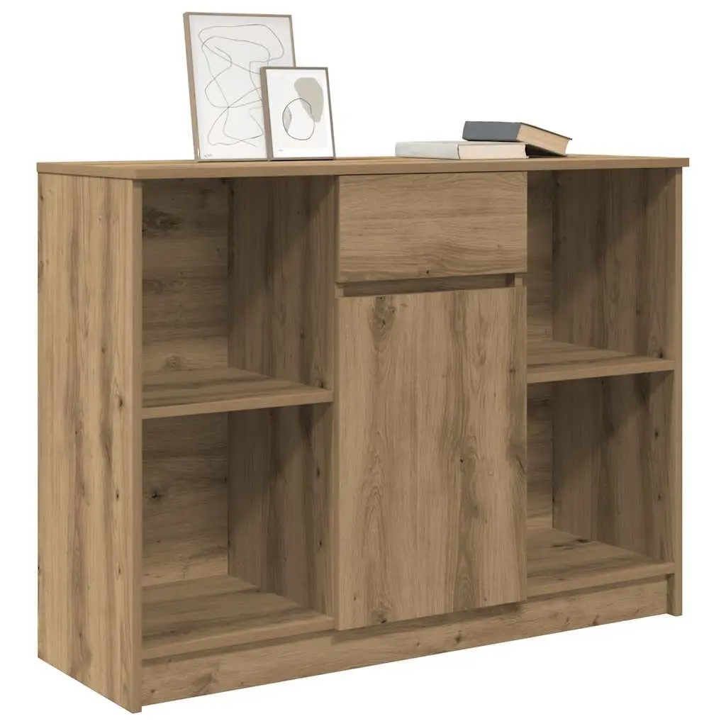 Brown Engineered Wood Sideboard Storage Cabinet 101x35x76 cm