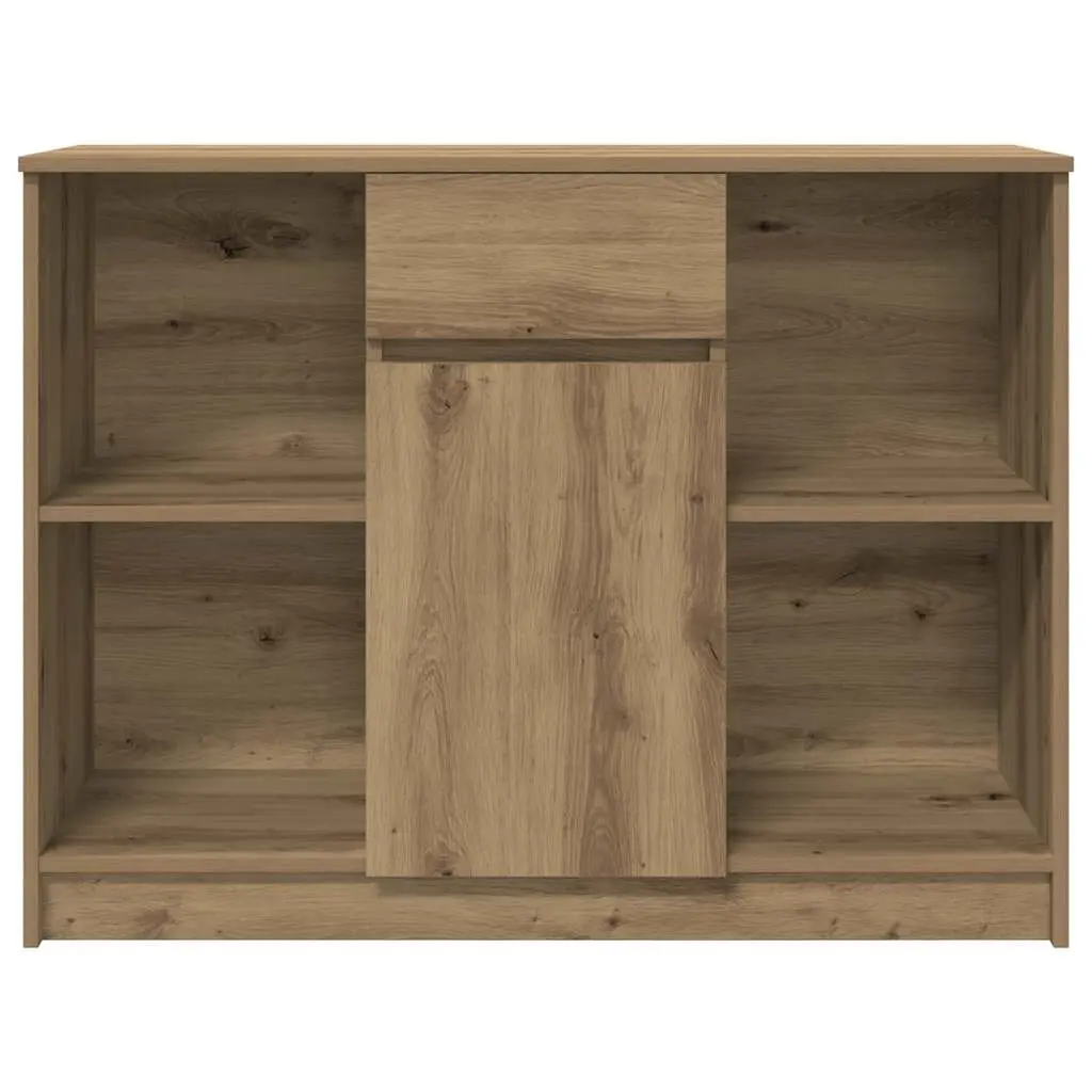 Brown Engineered Wood Sideboard Storage Cabinet 101x35x76 cm