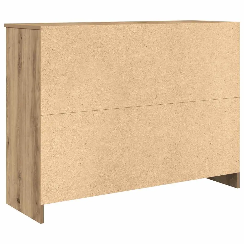 Brown Engineered Wood Sideboard Storage Cabinet 101x35x76 cm