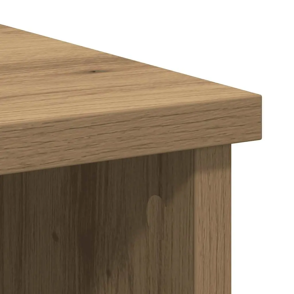 Brown Engineered Wood Sideboard Storage Cabinet 101x35x76 cm