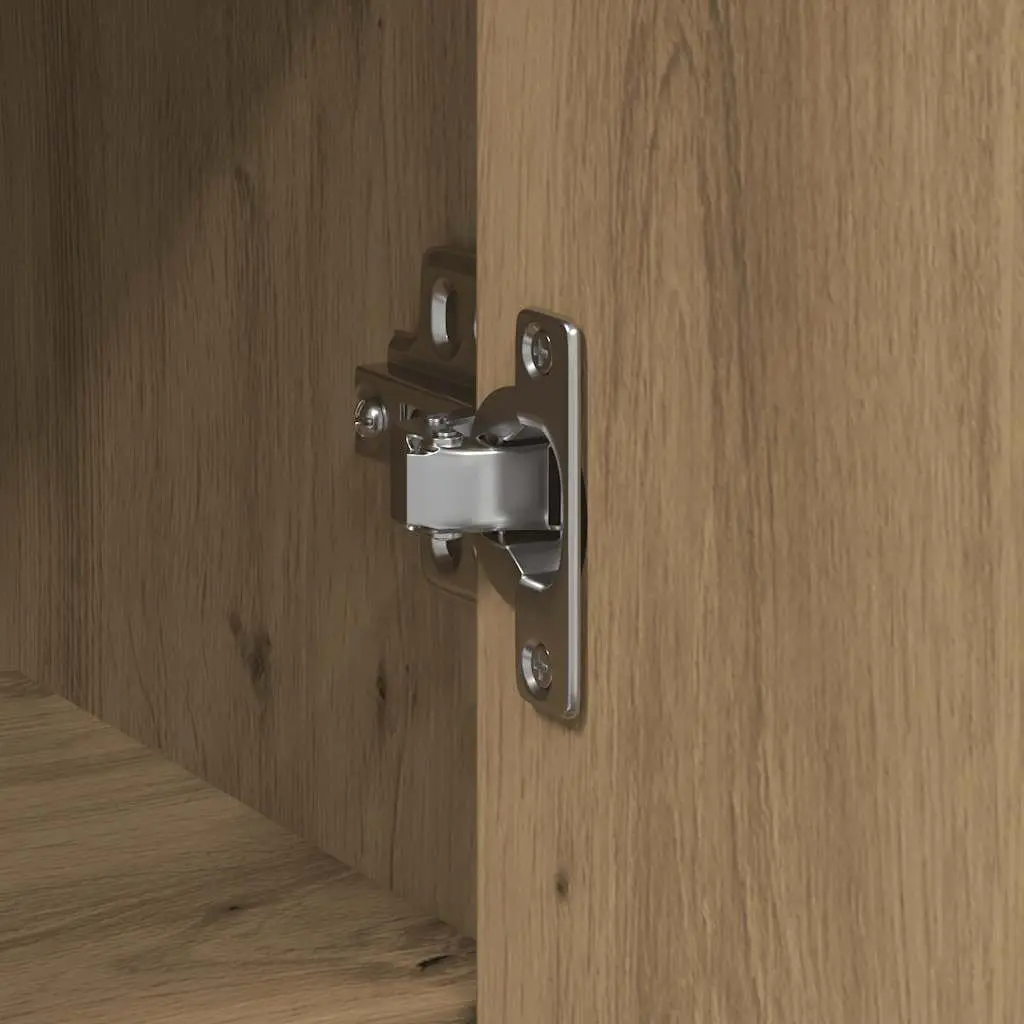 Brown Engineered Wood Sideboard Storage Cabinet 101x35x76 cm