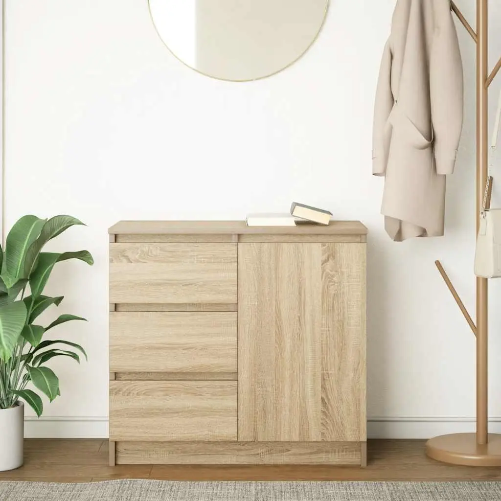 Brown Engineered Wood Sideboard with Ample Storage