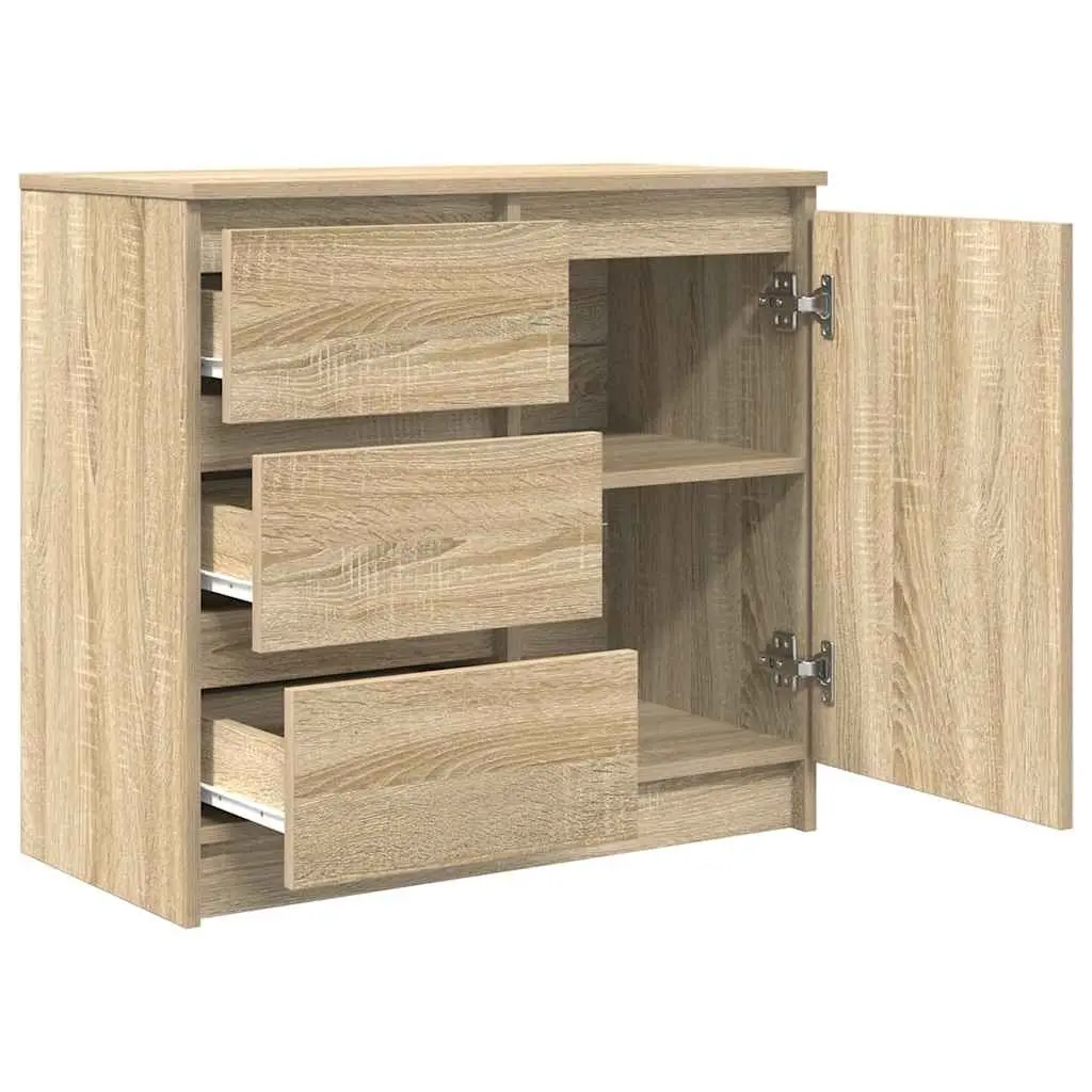 Brown Engineered Wood Sideboard with Ample Storage
