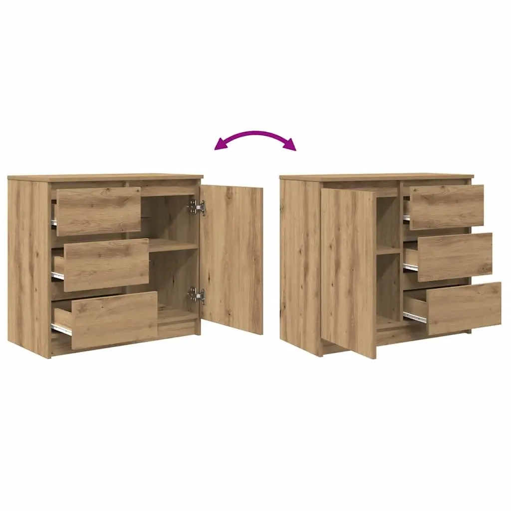 Brown Engineered Wood Sideboard Storage Cabinet