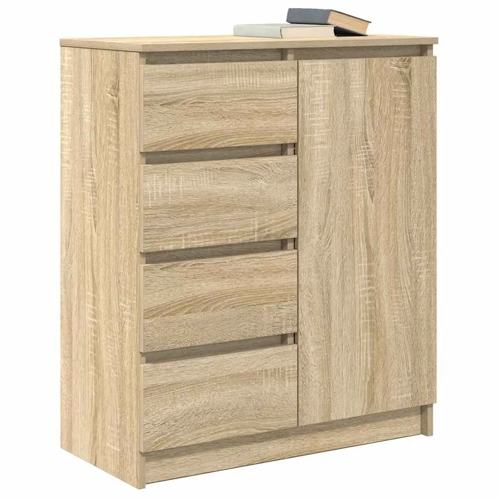 Brown Sideboard Storage Cabinet with Drawers