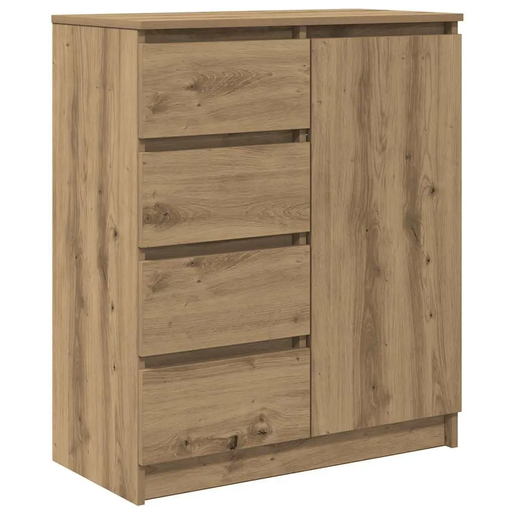 Brown Storage Sideboard with Drawers and Door