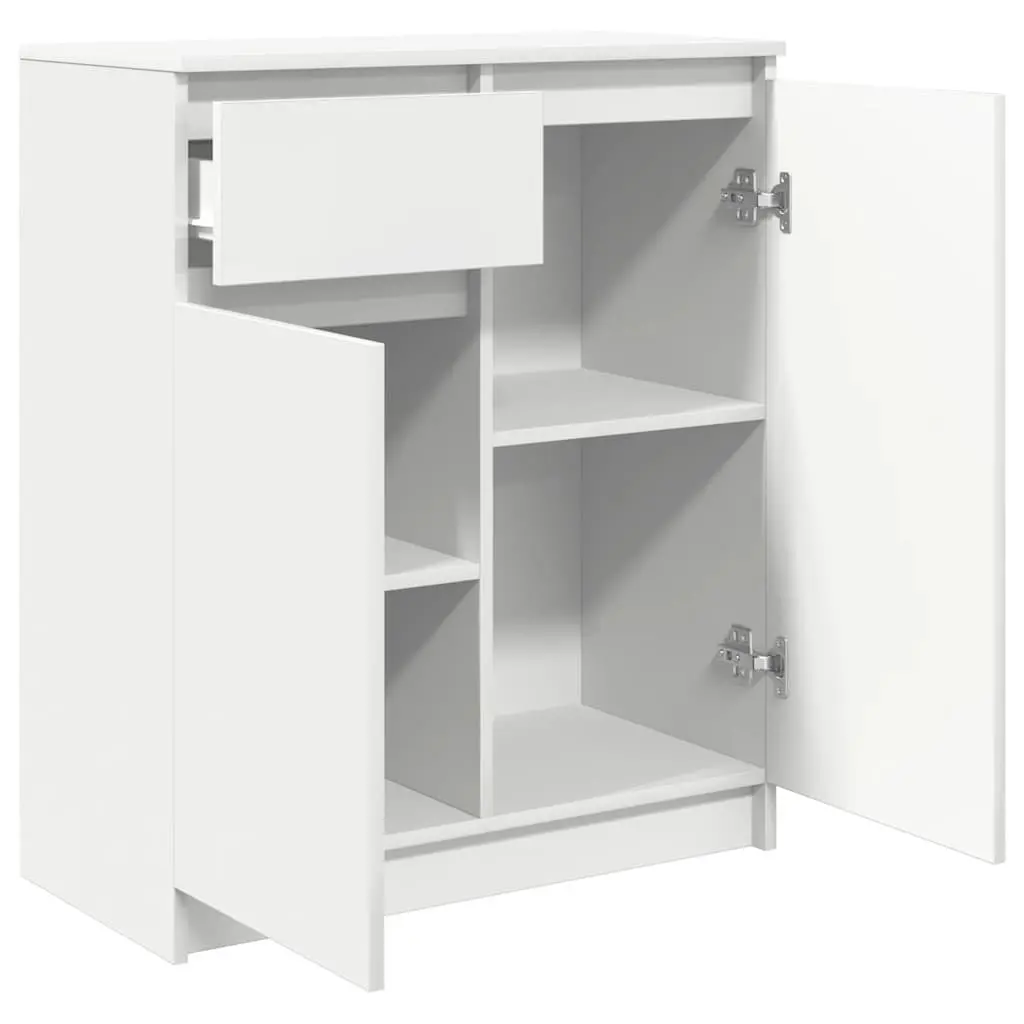 White Sideboard Storage Cabinet with Drawers