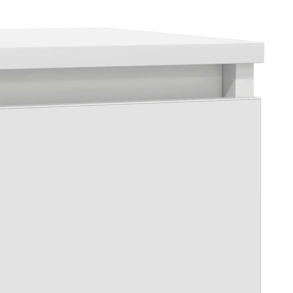 White Sideboard Storage Cabinet with Drawers