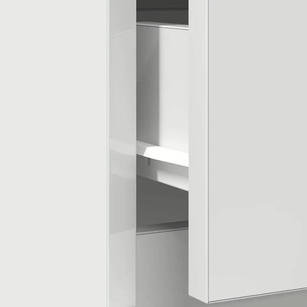White Sideboard Storage Cabinet with Drawers