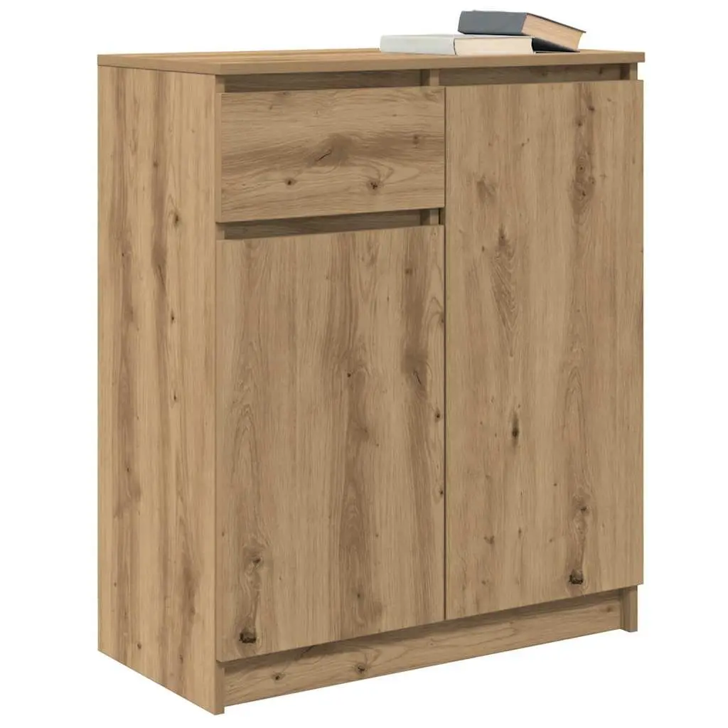 Brown Engineered Wood Sideboard with Storage