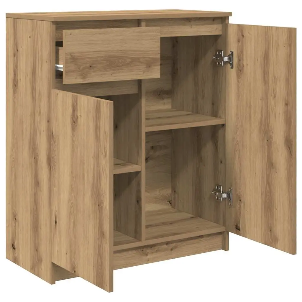 Brown Engineered Wood Sideboard with Storage