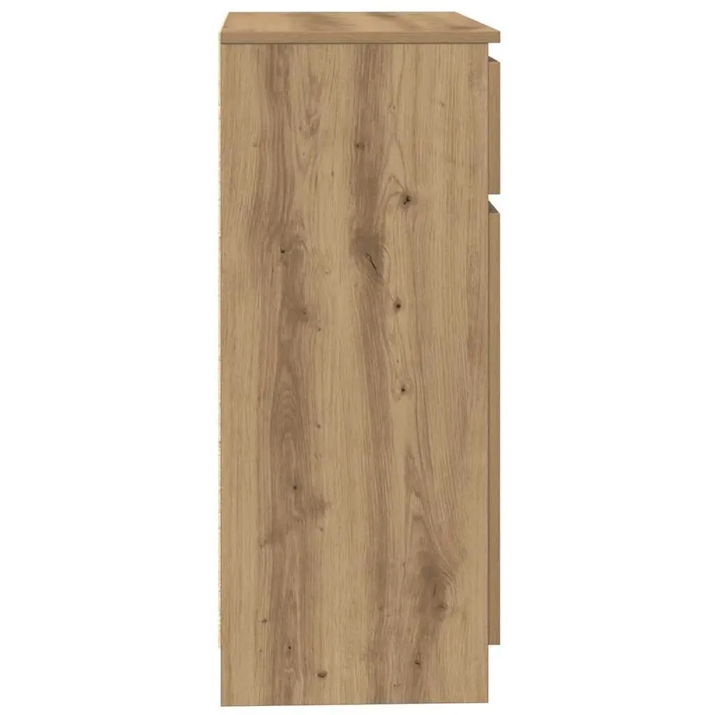Brown Engineered Wood Sideboard with Storage