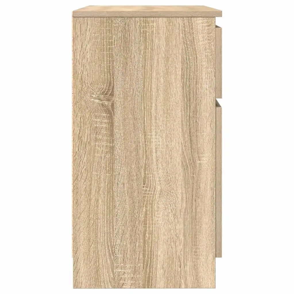 Brown Engineered Wood Sideboard with Drawer