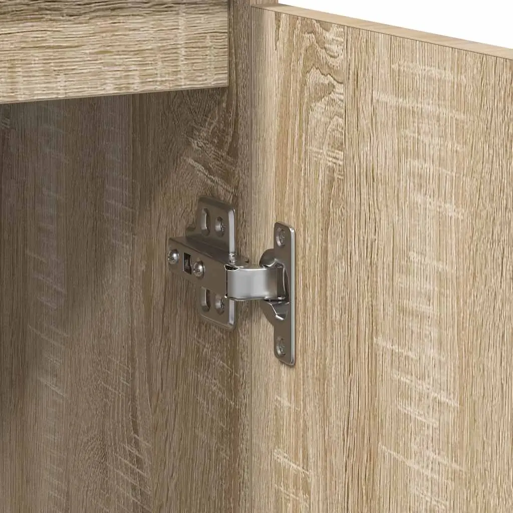 Brown Engineered Wood Sideboard with Drawer