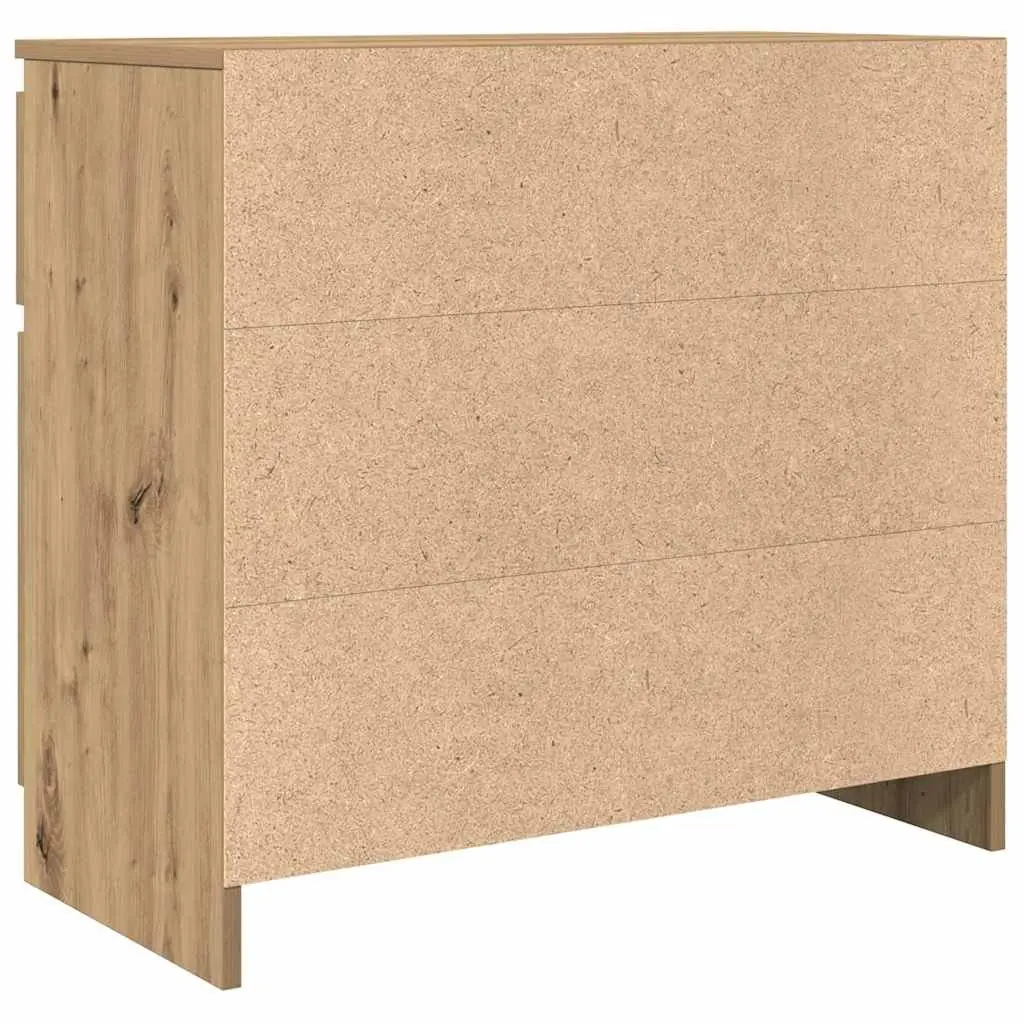 Brown Engineered Wood Sideboard with Drawer