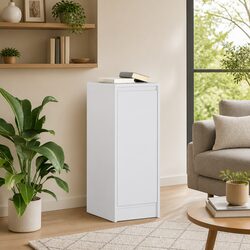 Sideboard White Storage Cabinet Engineered Wood Buffet with Door Cupboard
