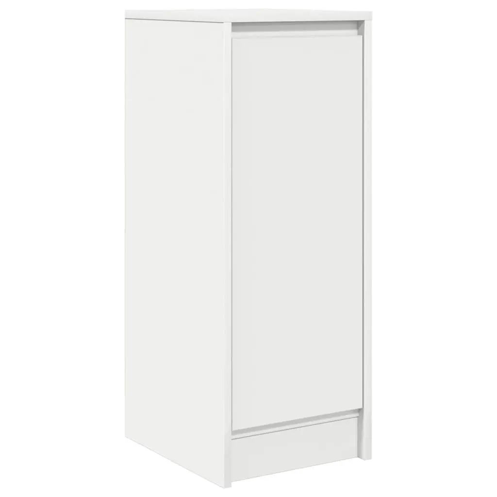 White Engineered Wood Sideboard for Organized Storage